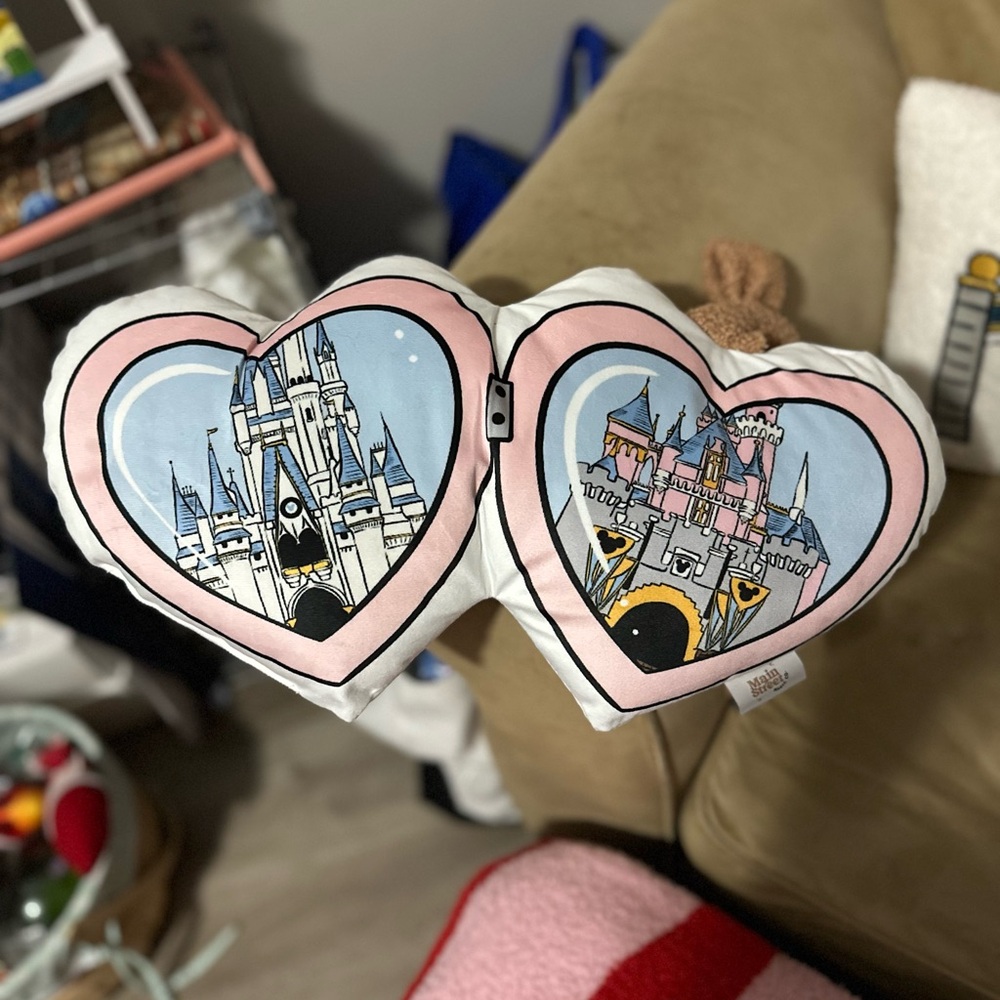 Heart-Shaped Castle Accent Pillow